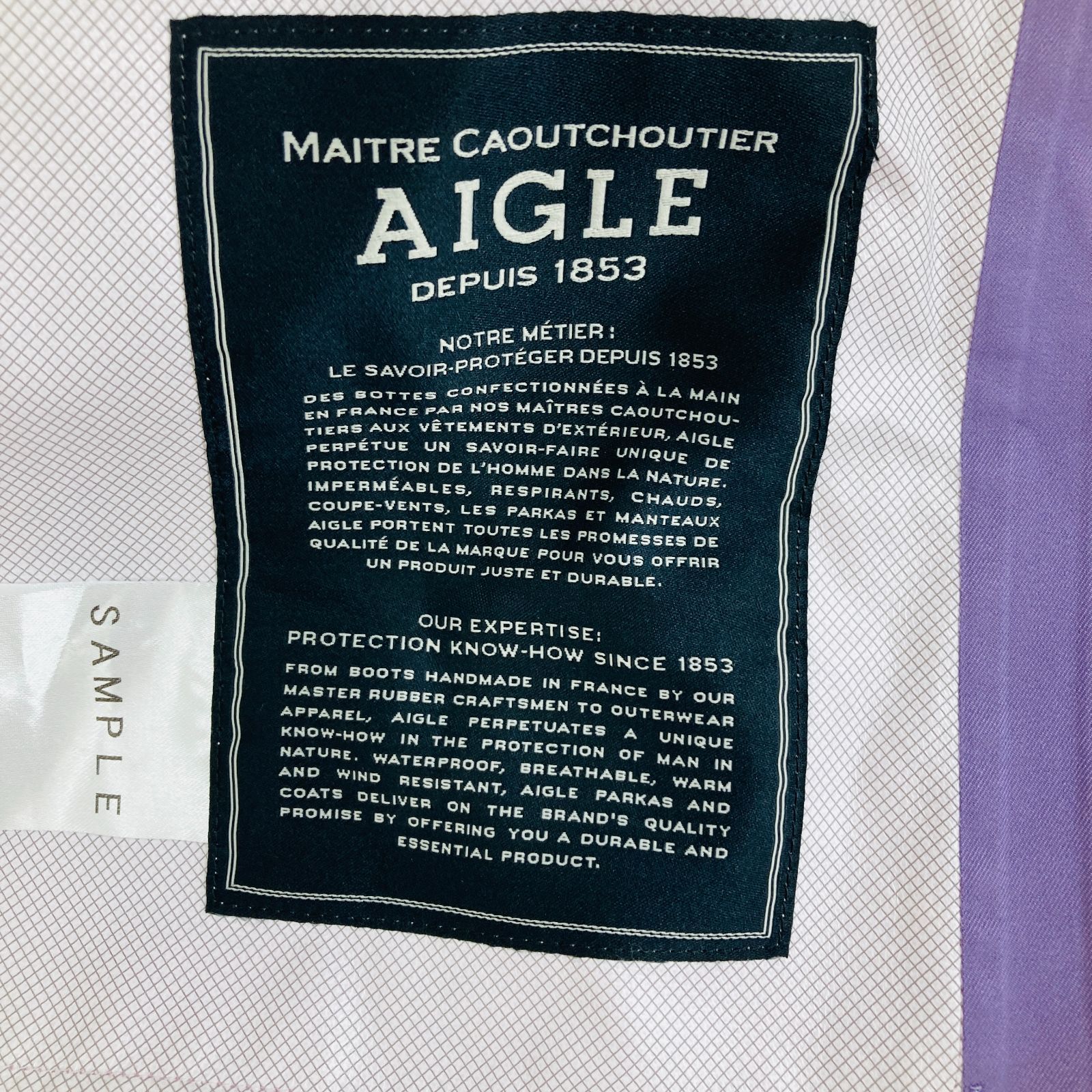 A【38サイズ】AIGLE エーグル レインポンチョ レインコート ピンク レディース