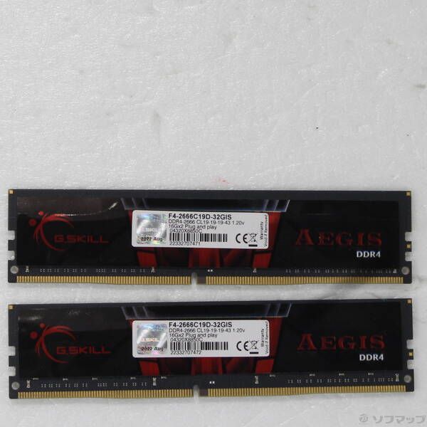 GSKILL DDR4 32GB(16GB×2) 中古メモリ - メルカリ