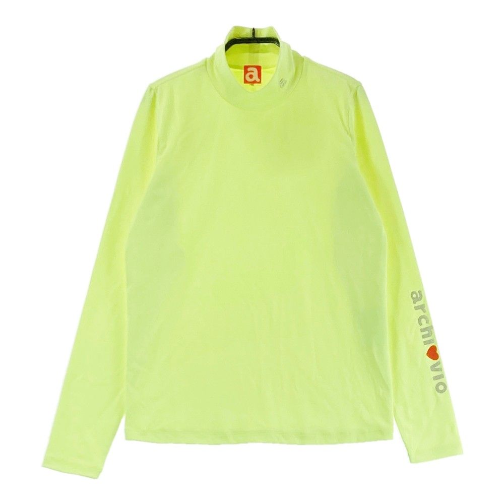 サイズ：38 ARCHIVIO アルチビオ ハイネック 長袖Tシャツ イエロー系 [240101337701]# ゴルフウェア レディース ストスト