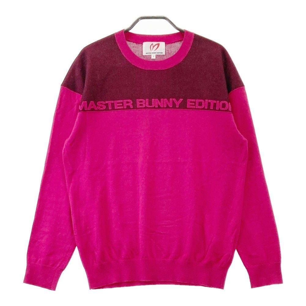 サイズ：4 MASTER BUNNY EDITION マスターバニーエディション カシミヤ混 ニット セーター レッド系 [240101368503] ゴルフウェア メンズ ストスト