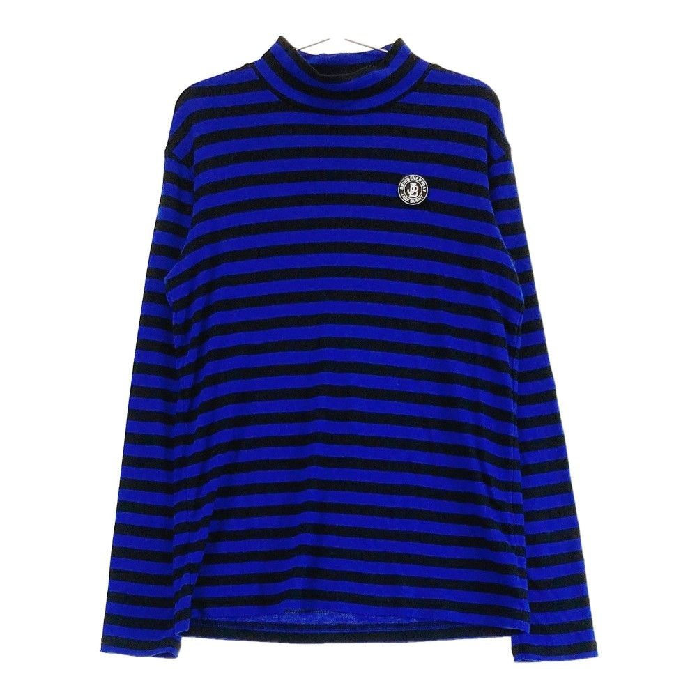 サイズ：5 JACK BUNNY ジャックバニー モックネック 長袖Tシャツ ボーダー柄 ネイビー系 [240101389870]# ゴルフウェア メンズ ストスト
