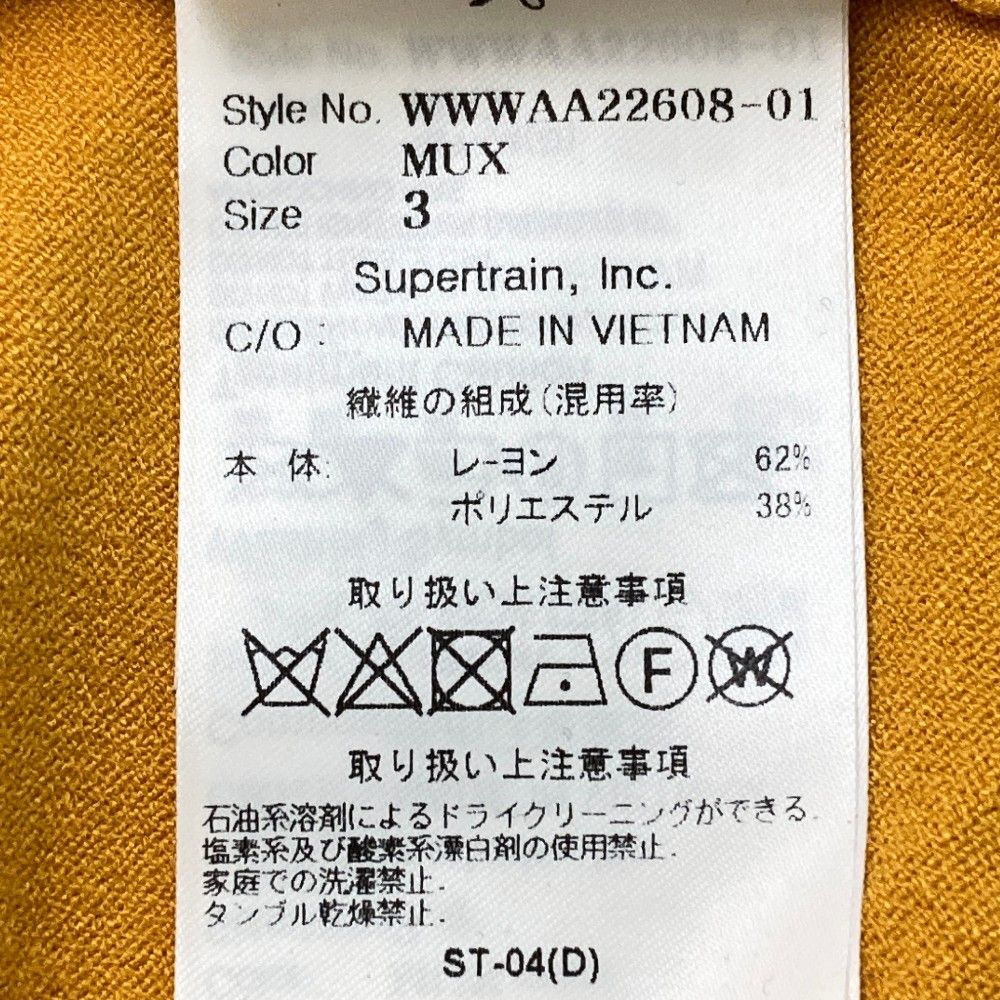 新品未使用 WAAC ニット 黄色 M サイズ：3 WAAC ワック ニット セーター イエロー系 [240101401749