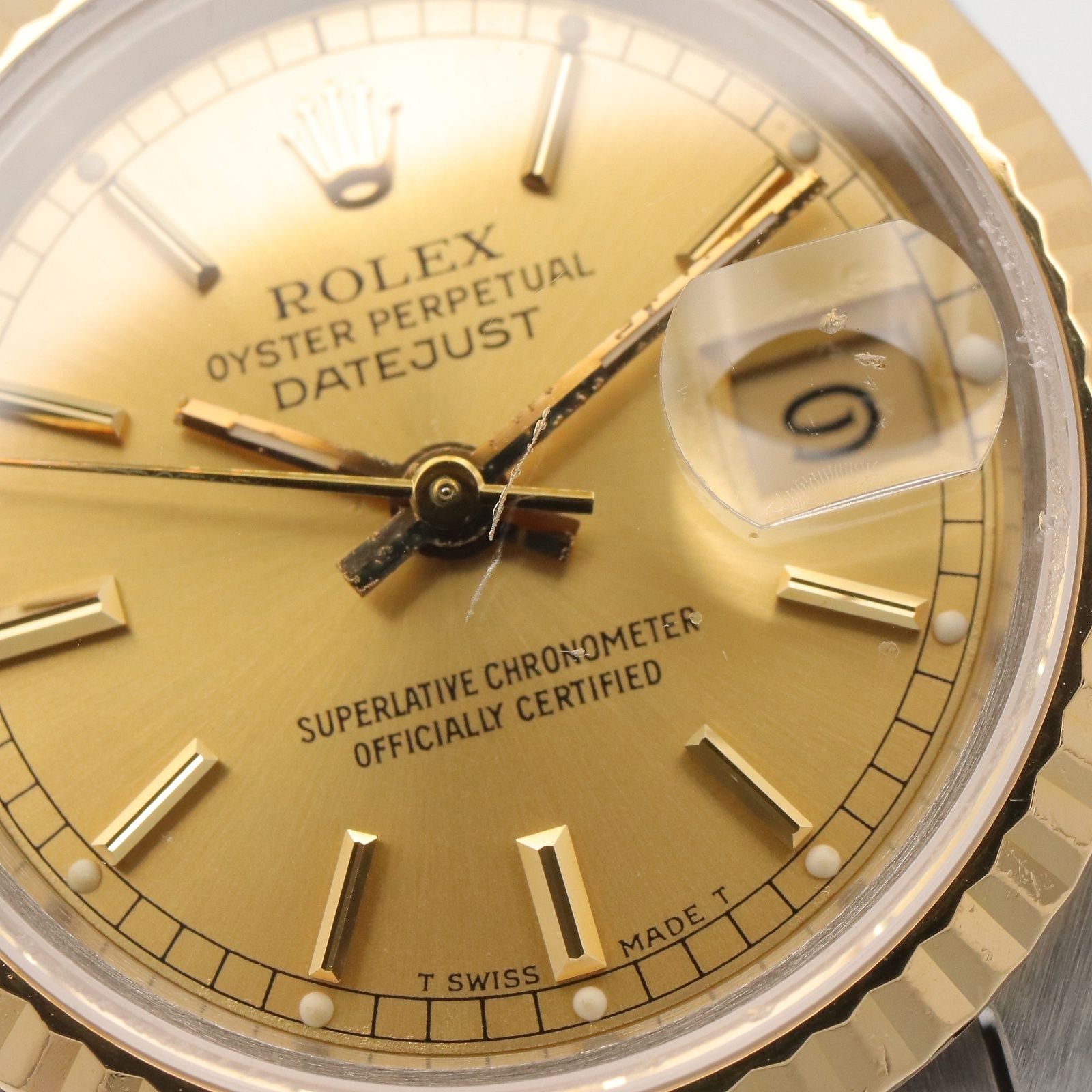 ☆ROLEX デイトジャスト ロレックス K18/SS コンビ 純正コマ「16233