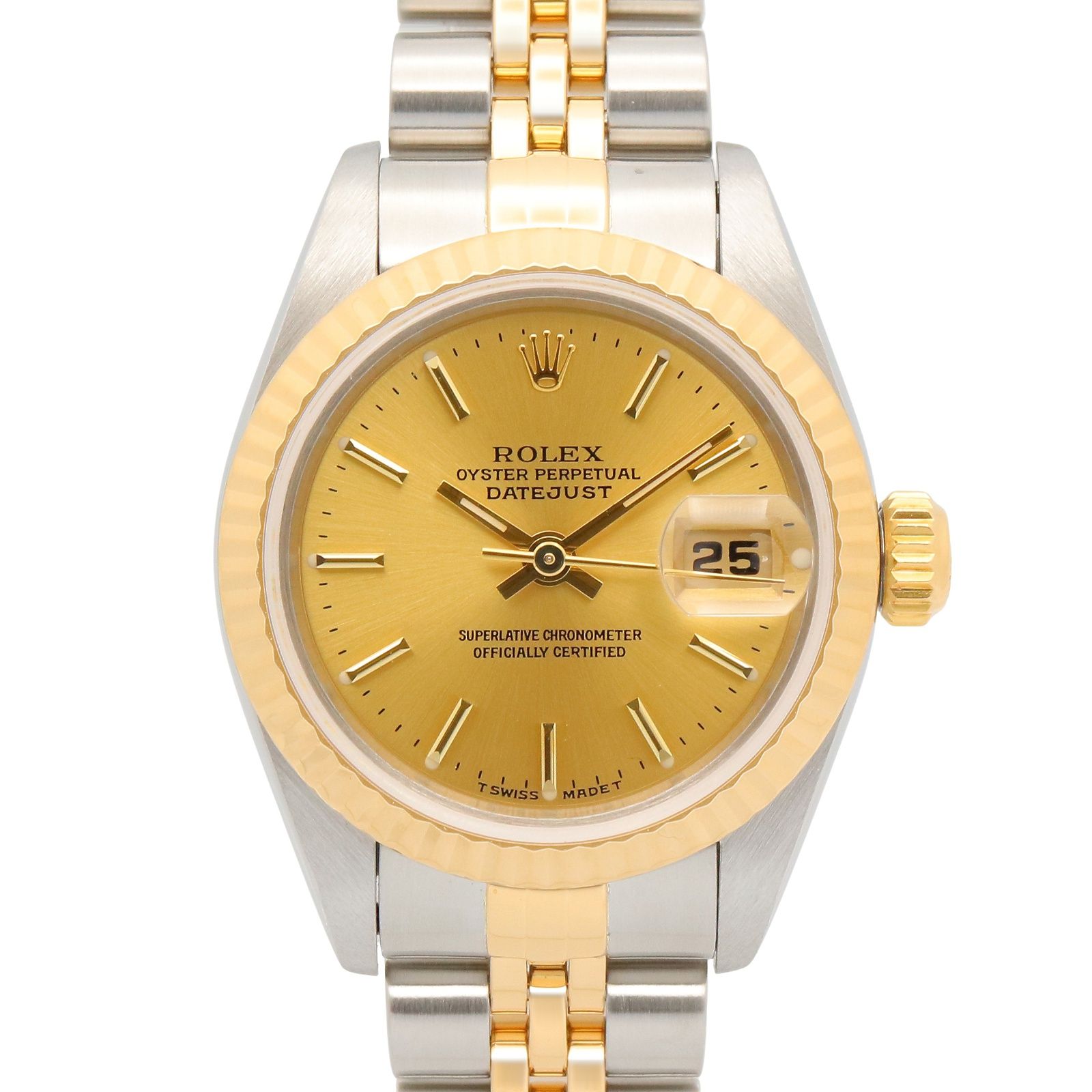 ロレックス ROLEX 腕時計 デイトジャスト U番 69173 CH/BA K18（イエローゴールド） ステンレススチール デイトジャスト U番 レディース Used A