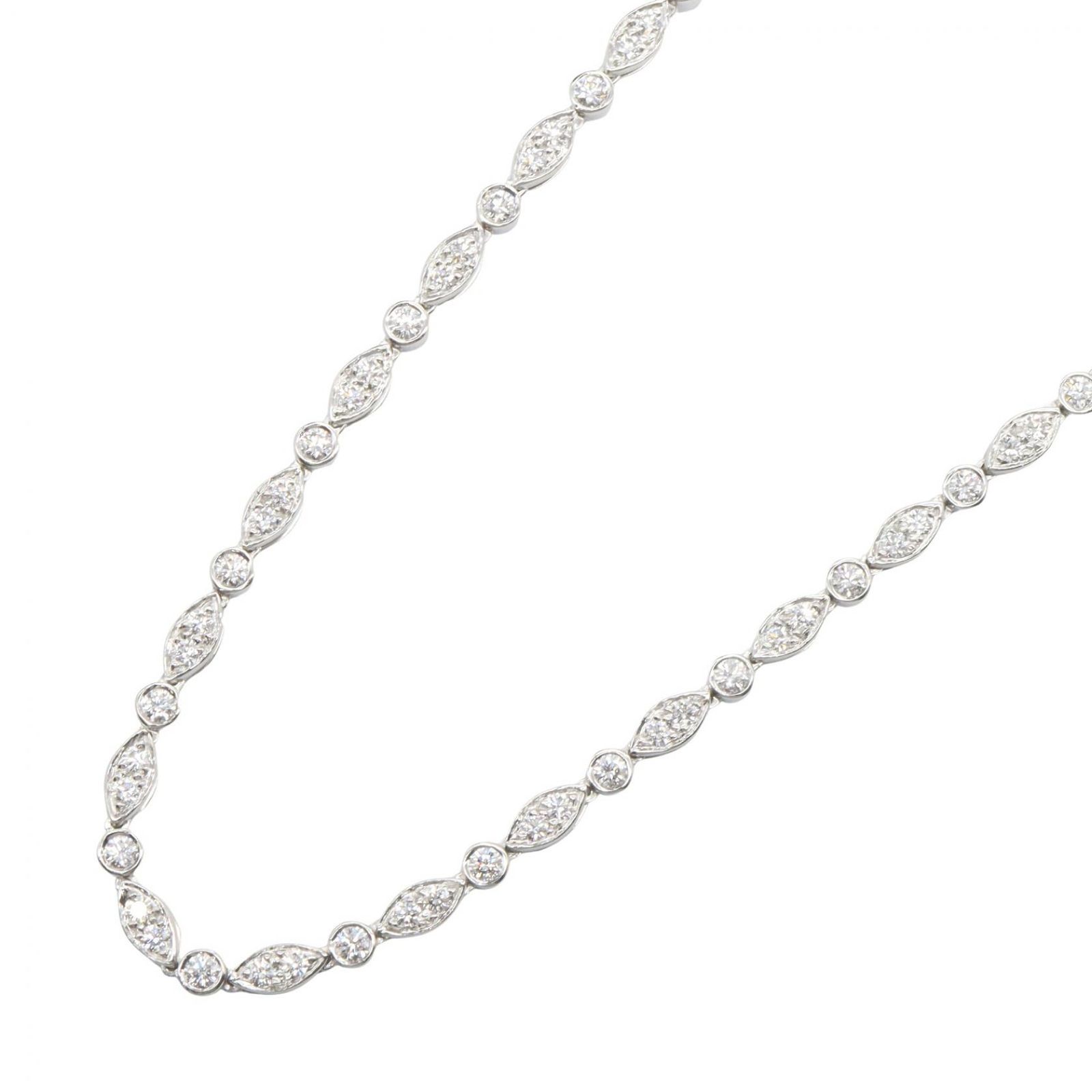 ティファニー TIFFANY&CO ネックレス スウィング ダイヤ ネックレス 首回り41㎝ Pt950プラチナ ダイヤモンド スウィング ダイヤ ネックレス レディース Used A