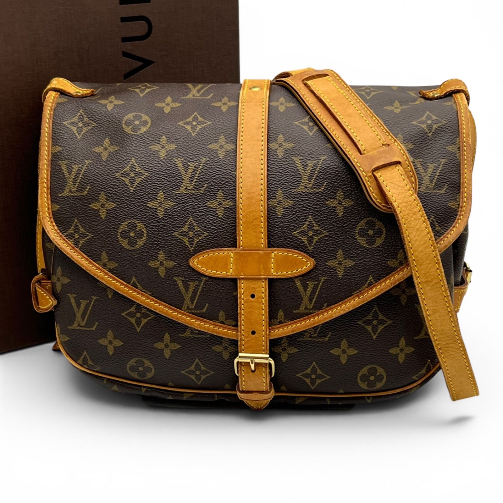 LOUIS VUITTON ルイヴィトン ソミュール30 モノグラム ショルダーバッグ ヴィンテージ メンズ レディース
