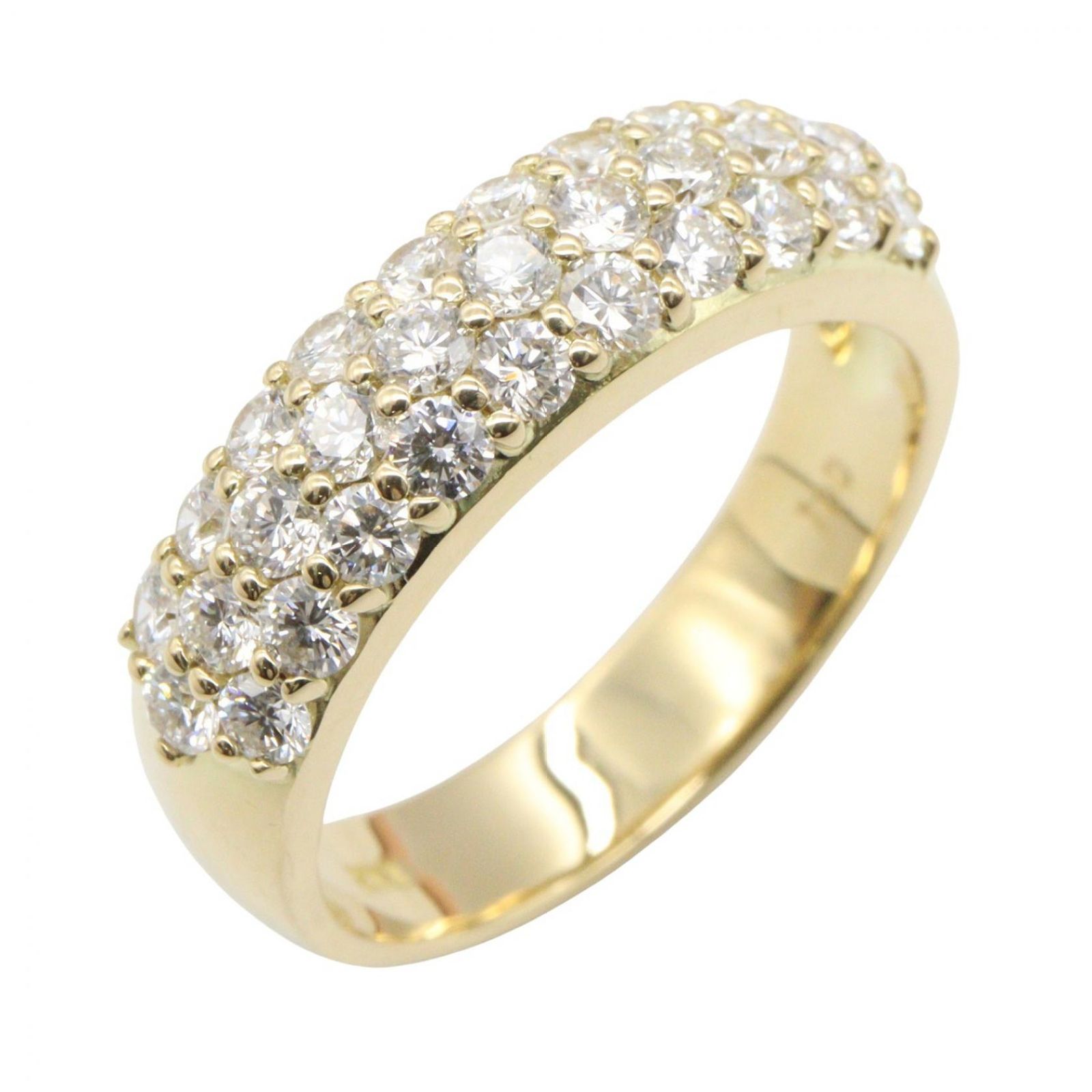 ジュエリー JEWELRY リング・指輪 ダイヤリング ダイヤ 5.3g #11 K18(イエローゴールド) ダイヤモンド ダイヤリング レディース Used A