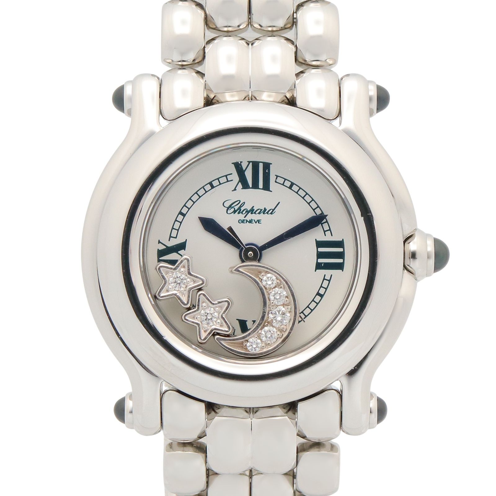 ショパール Chopard 腕時計 ハッピースポーツ 27/8250-23 ホワイト ステンレススチール ダイヤモンド ハッピースポーツ レディース Used A