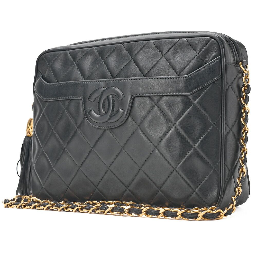 CHANEL シャネル ラムスキン マトラッセ ココマーク フリンジ