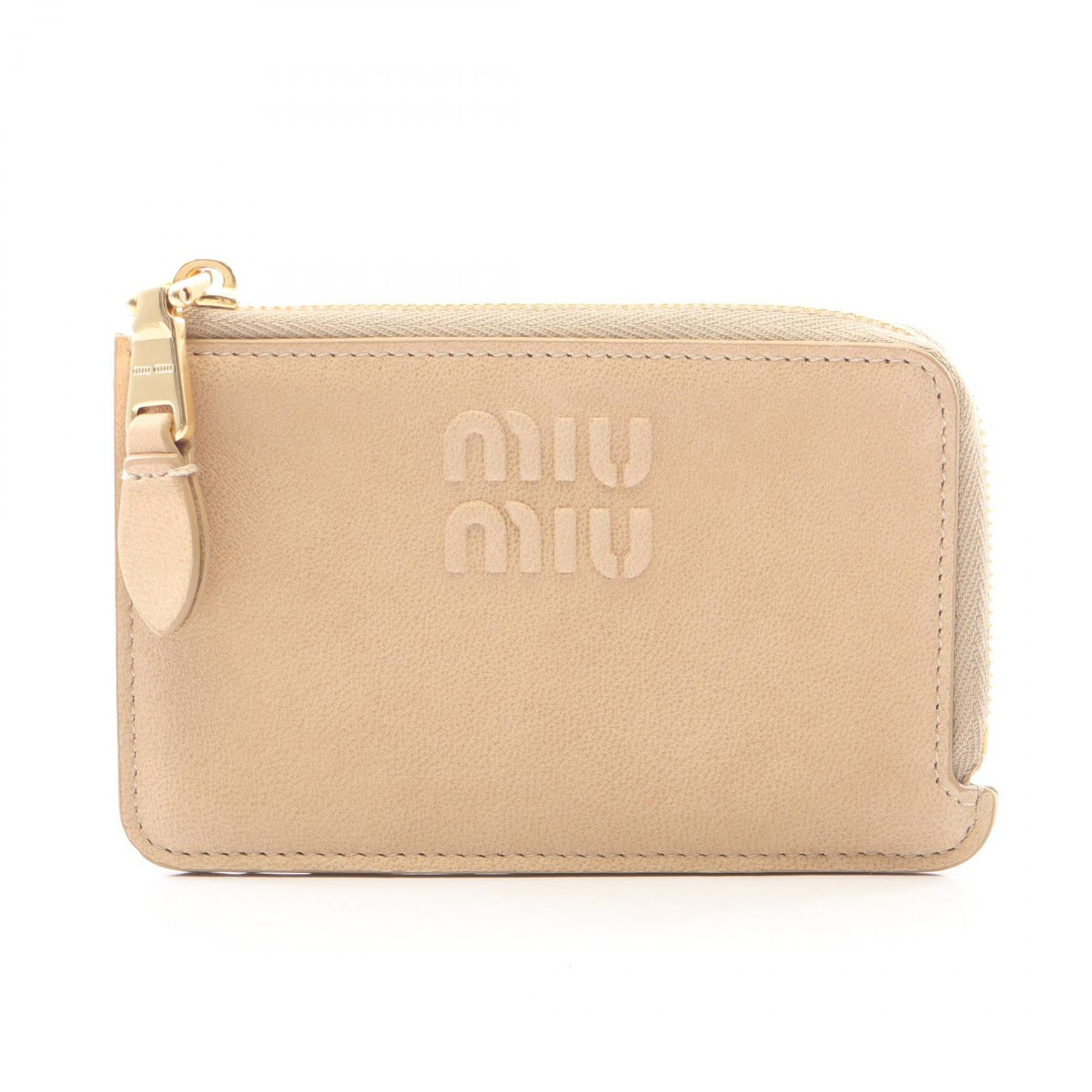 ミュウ ミュウ Miu Miu コインケース NAPPA AVIATOR 5MB066AEFXF0065 ベージュ レザー コインケース レディース 新品
