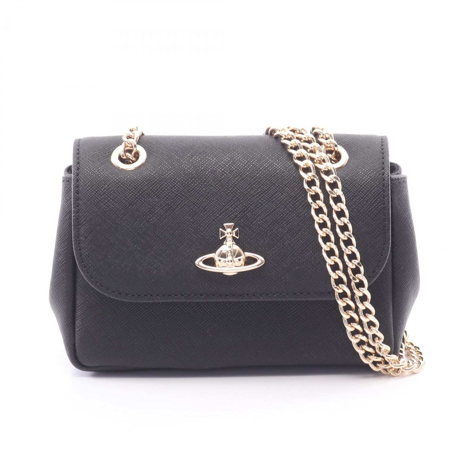 ヴィヴィアンウエストウッド Vivienne Westwood ショルダーバッグ SMALL PURSE CHAIN 5C01000BWL001NN402 ブラック レザー ショルダーバッグ レディース 新品