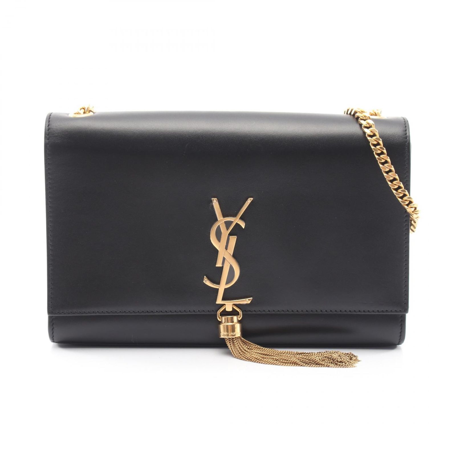 サンローランパリ SAINT LAURENT PARIS ショルダーバッグ ケイト モノグラム 354119 ブラック レザー ケイト タッセル ミディアム レディース Used A