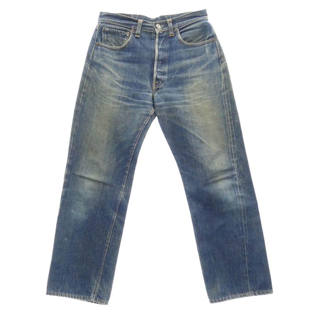Levi's リーバイス 501 VINTAGE ヴィンテージ 60s 501 BIG E 初期 ボタン裏刻印16 Vステッチ 両面不均等V デニム パンツ インディゴブルー系 実寸W29【中古】