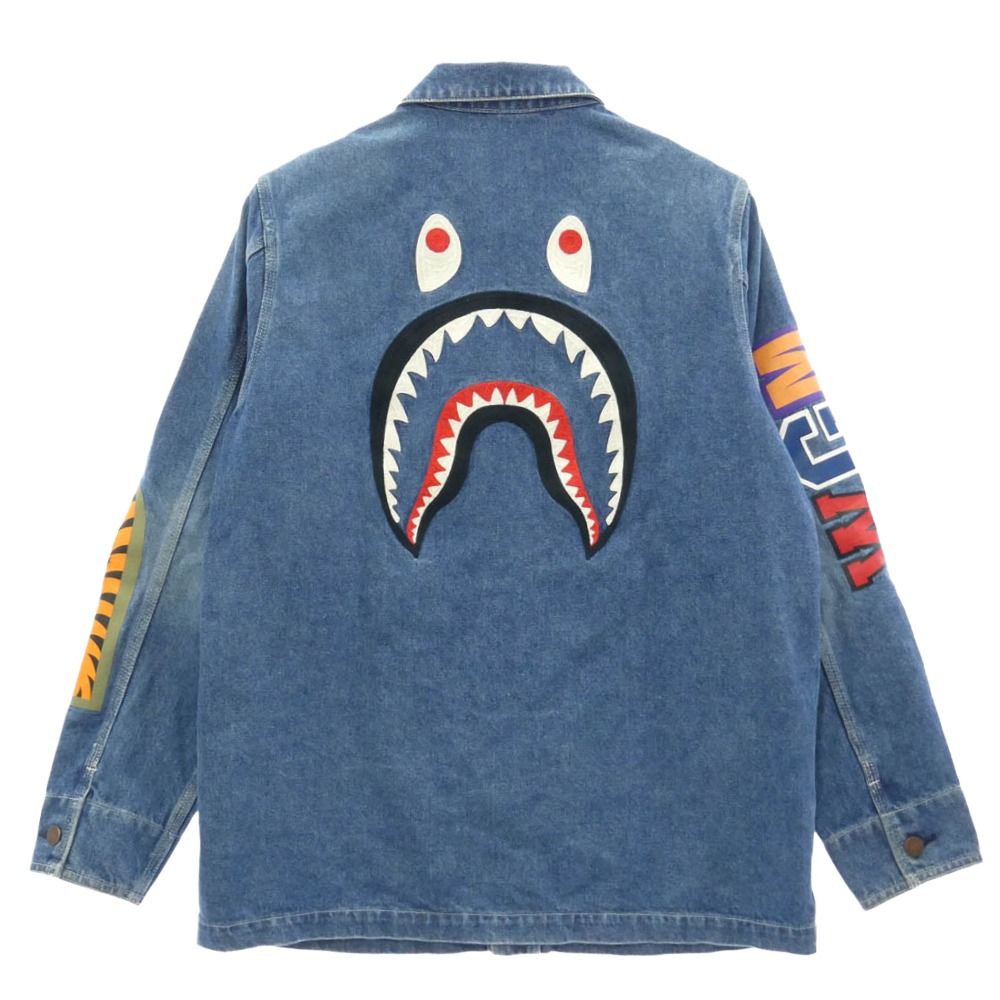 A BATHING APE アベイシングエイプ SHARK DENIM JACKET シャーク