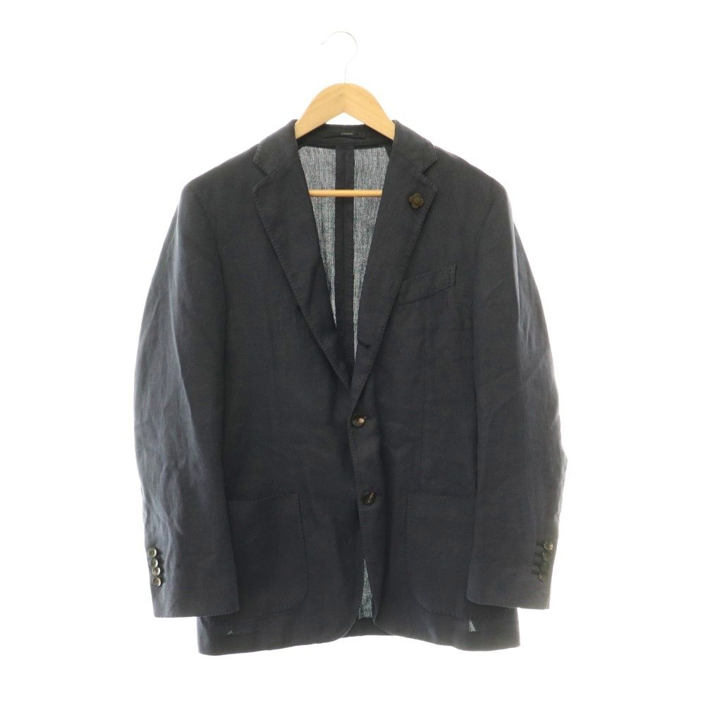 ラルディーニ LARDINI テーラードジャケット 薄手 48 ネイビー /CX ■ECD004