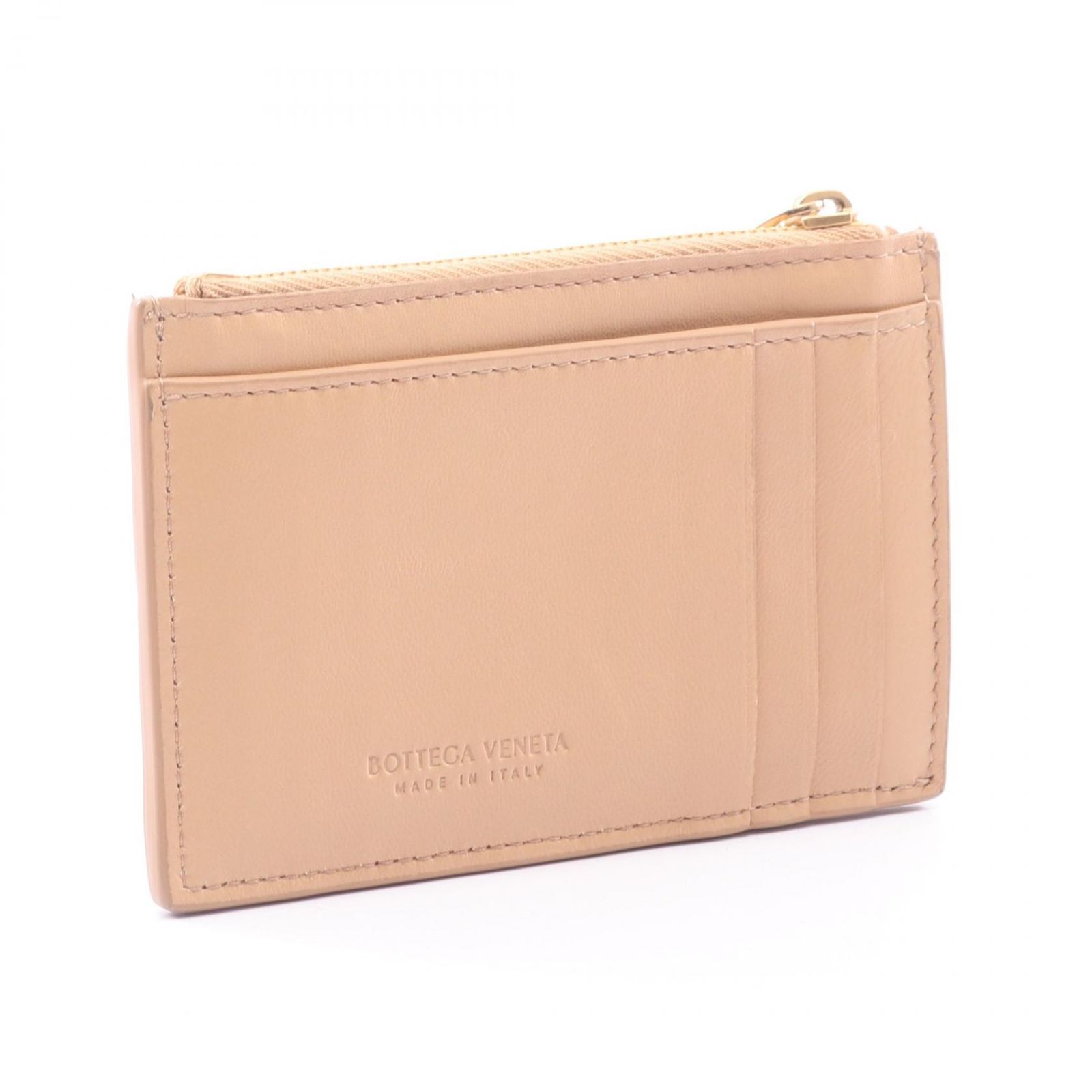 ボッテガヴェネタ BOTTEGA VENETA コインケース カセット カードケース ベージュ レザー マキシイントレチャート コインカードケース レディース Used A ボッテガヴェネタ BOTTEGA VENETA コインケース カセット カードケース ベージュ レザー マキシイントレチャート コインカードケース レディース Used A