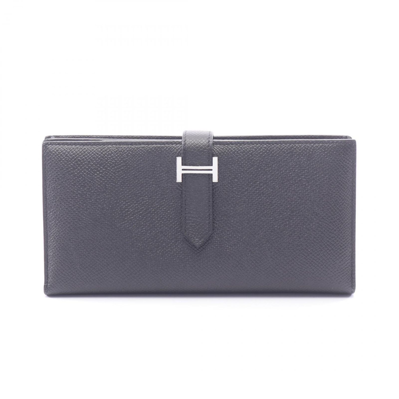 エルメス HERMES 二つ折り長財布 ベアンスフレ ブラック その他 ベアンスフレ ブラック レディース Used A