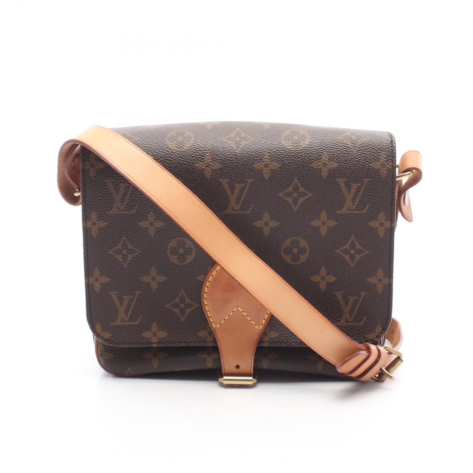 ルイ・ヴィトン LOUIS VUITTON ショルダーバッグ カルトシエールMM モノグラム M51253 PVCコーティングキャンバス レザー カルトシエールMM レディース Used B