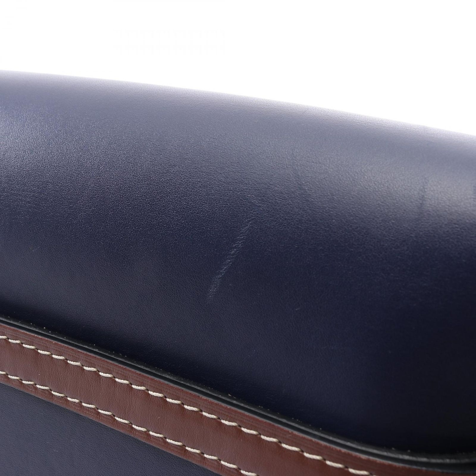 ロエベ LOEWE ショルダーバッグ ゲート スモール 321.12.T20 ネイビー/オフホワイト レザー ゲート バッグ スモール レディース Used B