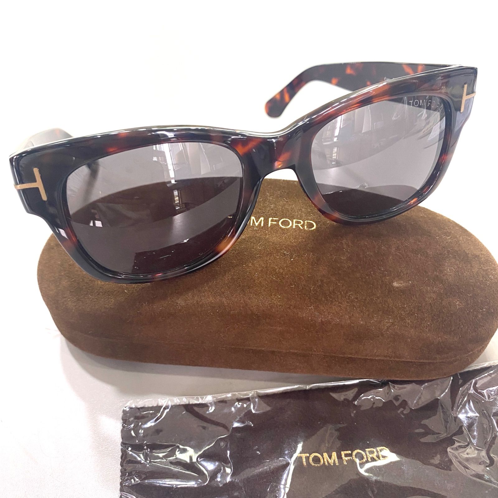 TOMFORD トムフォード　サングラス　べっ甲柄　ブラウン　Cary TF58 182 52▫︎20 140 ユニセックス