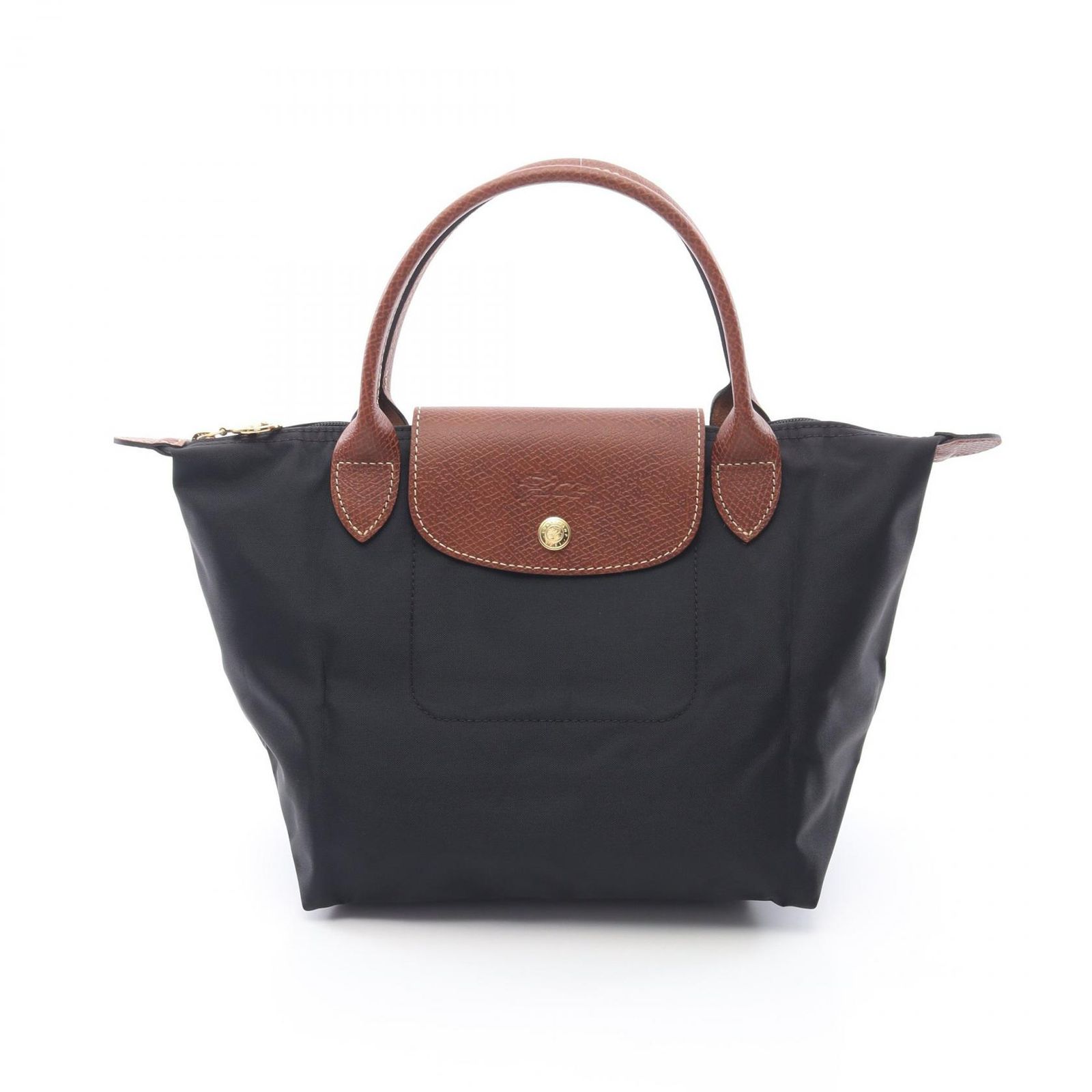 ロンシャン Longchamp ハンドバッグ ル プリアージュ オリジナル S L1621089001 ブラック キャンバス レザー ル プリアージュ オリジナル S トップハンドルバッグ レディース