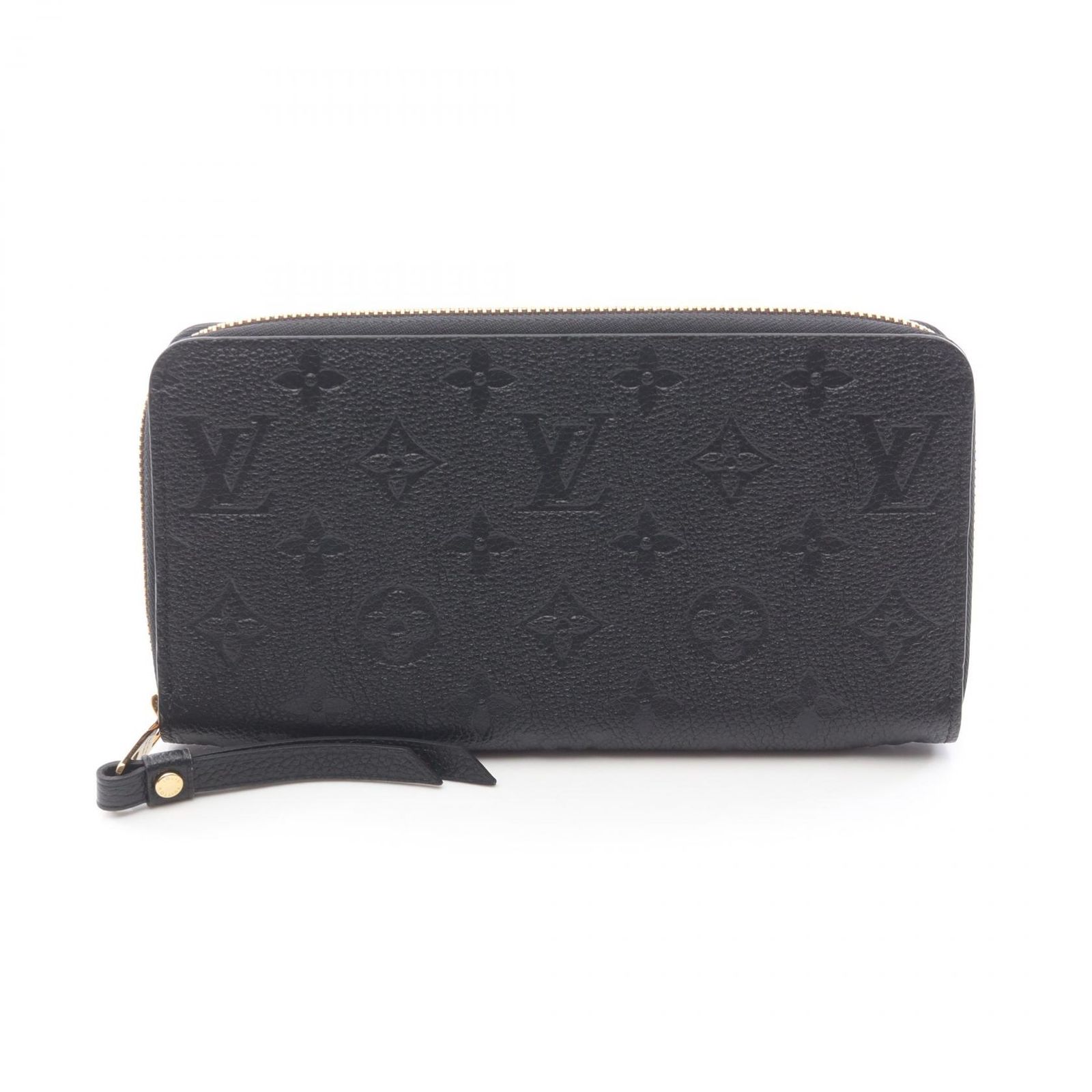 ルイ・ヴィトン LOUIS VUITTON ラウンド長財布 ジッピーウォレット モノグラムアンプラント ノワール M61864 ノワール レザー ジッピー・ウォレット レディース