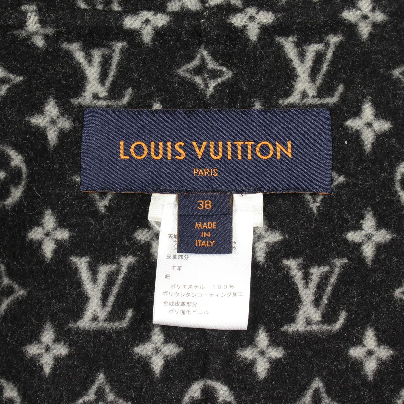 ルイ・ヴィトン LOUIS VUITTON ポンチョ モノグラム フード付き FIC017QWE ウール シルク モノグラム ポンチョコート レディース Used A