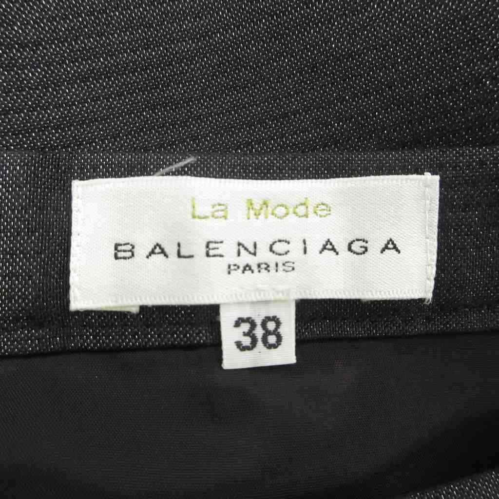 バレンシアガ BALENCIAGA スーツ ジャケット スカート 麻 リネン 38 グレー 無地 ラウンドカラー 七分袖 膝丈 /MD ■GY62 バレンシアガ BALENCIAGA スーツ ジャケット スカート 麻 リネン 38 グレー 無地 ラウンドカラー 七分袖 膝丈 /MD ■GY62