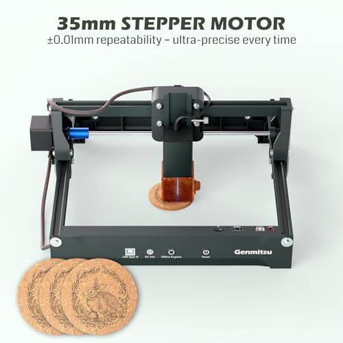 Genmitsu レーザー彫刻機 Kortek 10W ±0.01mm 高精度 200x150mm ポータブルCNCレーザーカッター DIY木材、不透明アクリル、皮革、ガラス、セラミック、金属、繊維用, レーザークラス2kk 40ac4304 Genmitsu レーザー彫刻機 Kortek 10W ±0.01mm 高精度 200x150mm ポータブルCNCレーザーカッター DIY木材、不透明アクリル、皮革、ガラス、セラミック、金属、繊維用, レーザークラス2kk 40ac4304