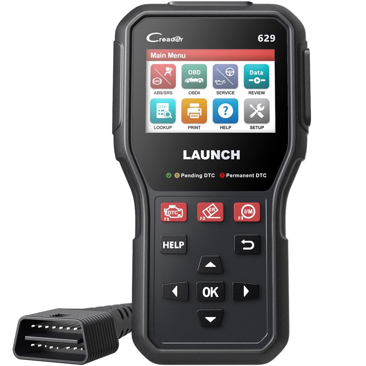 LAUNCH CR629 OBD2診断機 自動車ABS＆SRS診断 アクティブテスト用故障診断機 オイルリセット SASサービス付き フルOBD2機能 DTCルックアップ 日本語化可能 ダイハツ対応不可kk 6d76f550