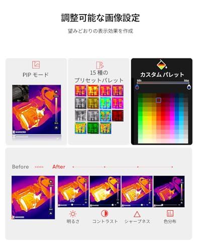 HIKMICRO MiniE サーモグラフィー サーマルカメラ 赤外線カメラ スマホ用- iOS/Android、SuperIR 画像強化、25Hzフレームレート、スマートフォン/タブレット用、-20°C~400°C測定温度範囲、USB-C( c3c798af HIKMICRO MiniE サーモグラフィー サーマルカメラ 赤外線カメラ スマホ用- iOS/Android、SuperIR 画像強化、25Hzフレームレート、スマートフォン/タブレット用、-20°C~400°C測定温度範囲、USB-C( c3c798af