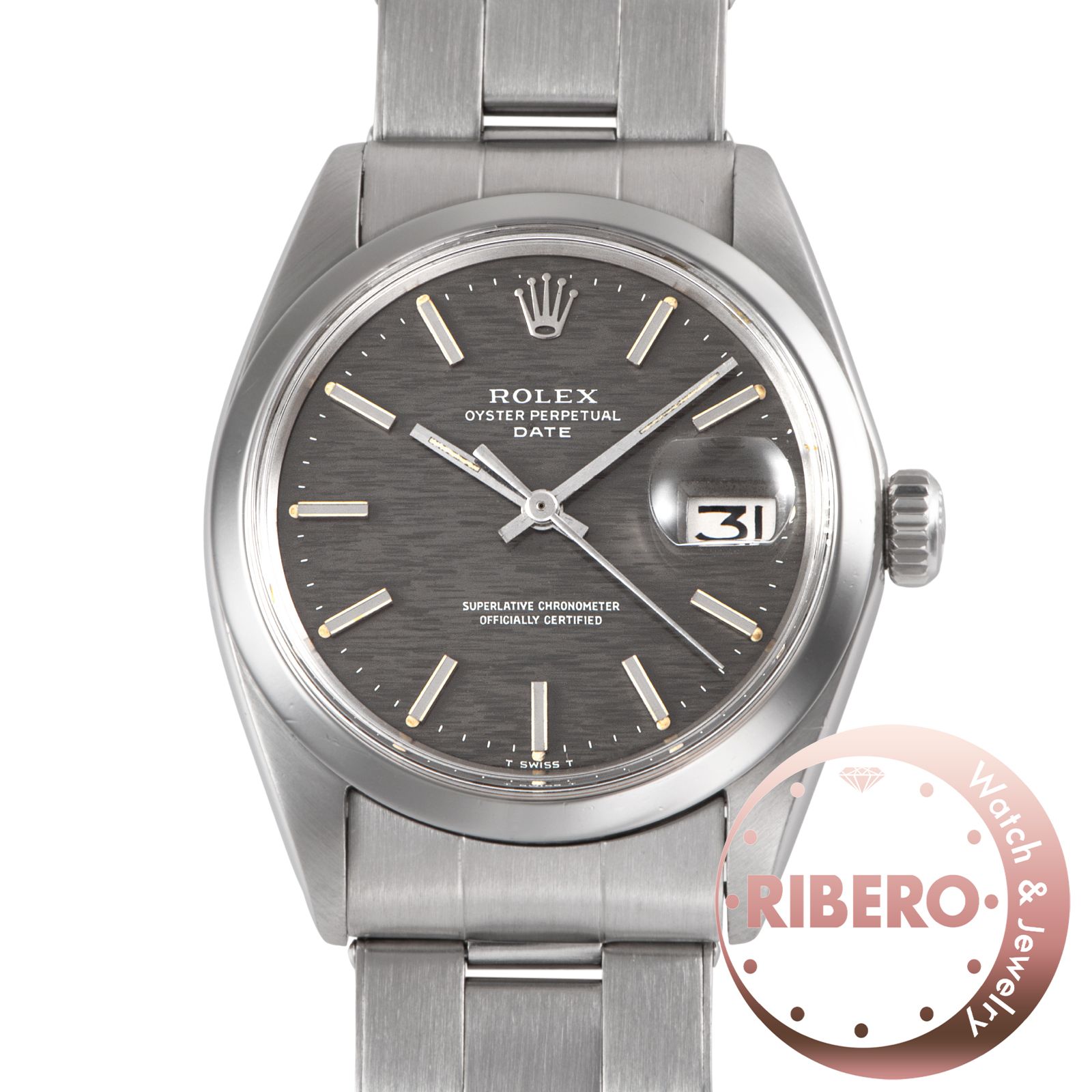 ROLEX ロレックス パーペチュアルデイト 1500 1971年製 グレーモザイク Tritium ステンレススチール【中古】