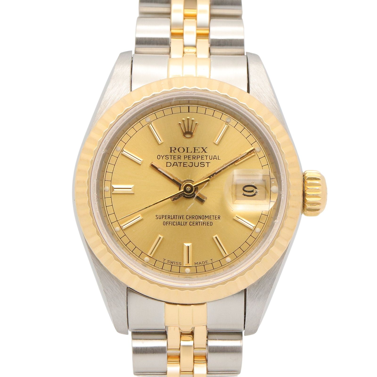 ロレックス ROLEX 腕時計 デイトジャスト R番 69173 CH/BA K18（イエローゴールド） ステンレススチール デイトジャスト R番 レディース Used A