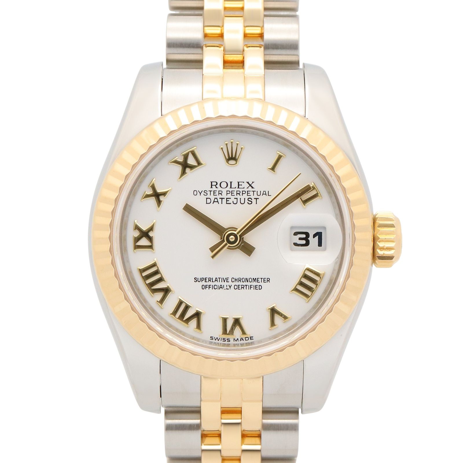 ロレックス ROLEX 腕時計 デイトジャスト ランダム番 179173 WH/RO K18（イエローゴールド） ステンレススチール デイトジャスト ランダム番 レディース Used A