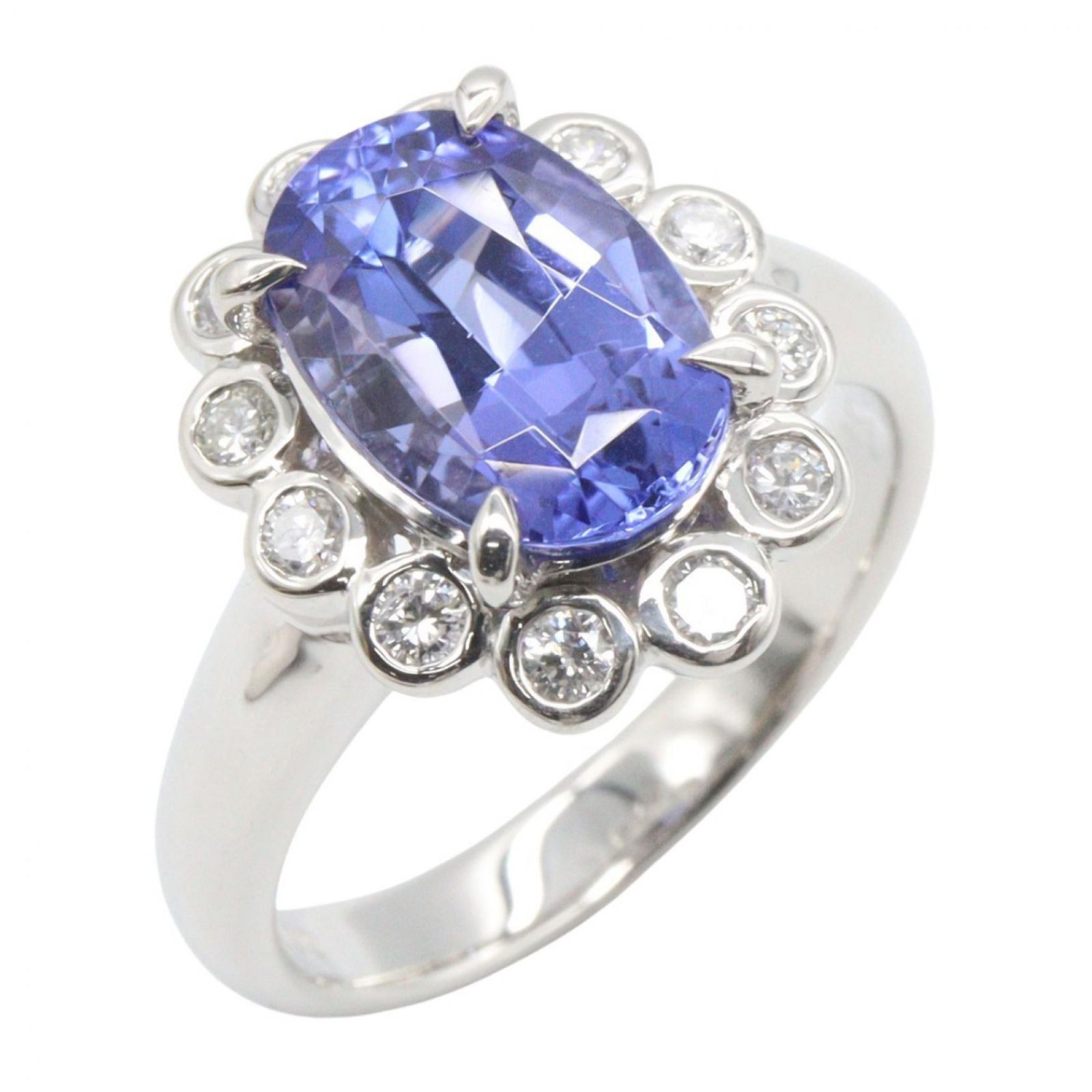 ジュエリー JEWELRY リング・指輪 タンザナイトリング ﾀﾝｻﾞﾅｲﾄ 8.3g #10.5 Pt900プラチナ ダイヤモンド タンザナイトリング レディース Used A