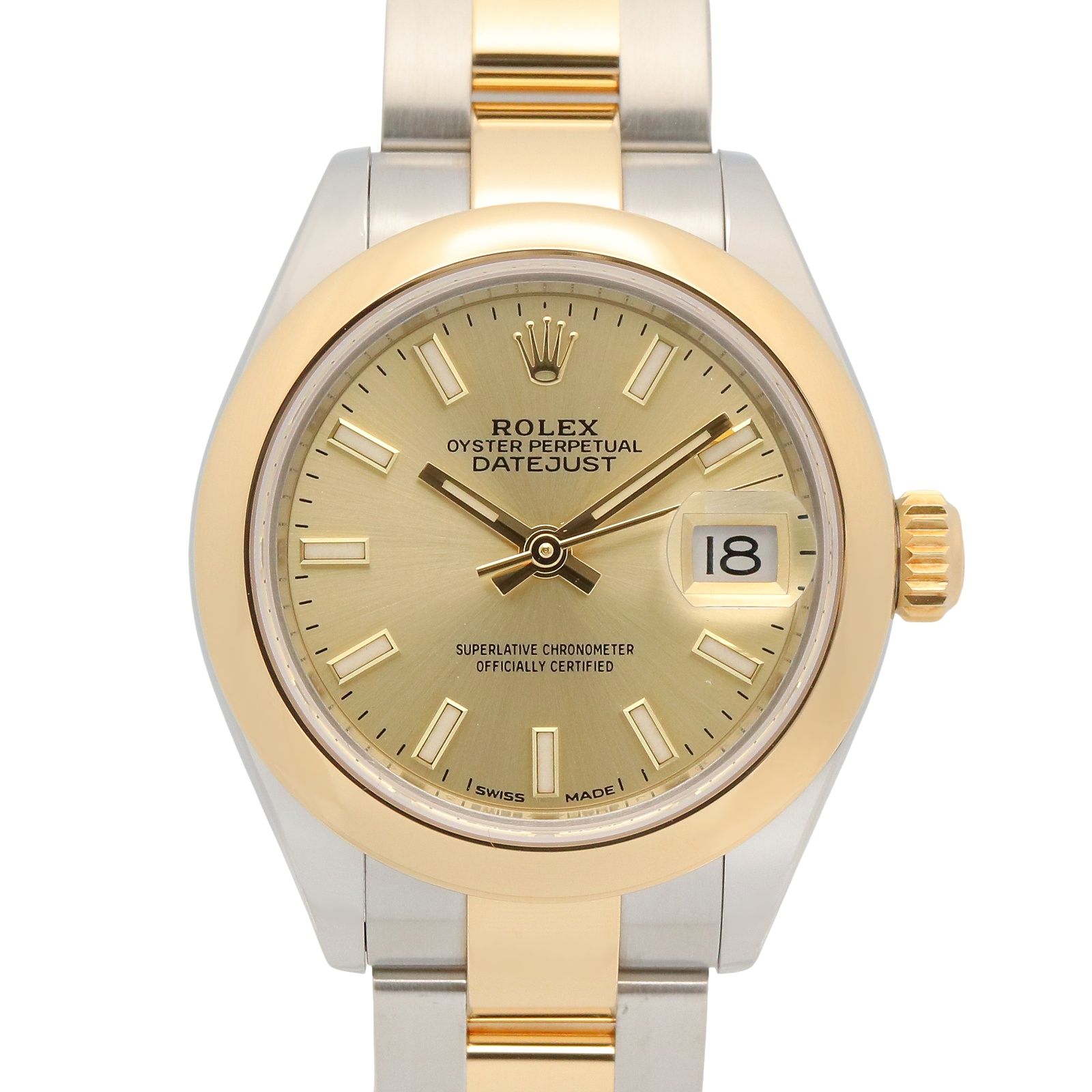 ロレックス ROLEX 腕時計 デイトジャスト 28 ランダム番 279163 CH/BA K18（イエローゴールド） ステンレススチール デイトジャスト 28 ランダム番 レディース Used A