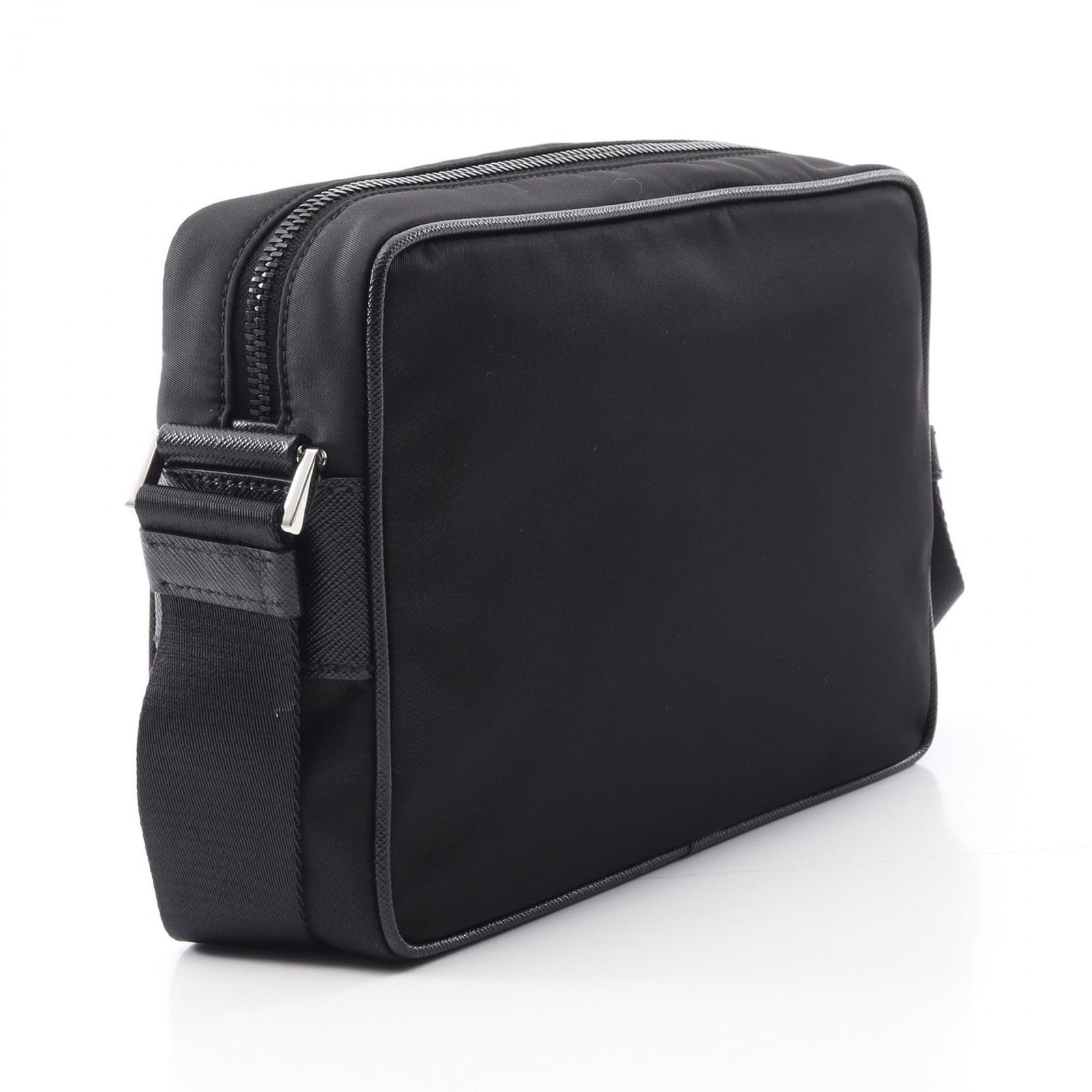 プラダ PRADA ショルダーバッグ RE-NYLON TESSUTO+SAFFIANO 2VH0482DMHF0002 ブラック ナイロン サフィアーノレザー Re-Nylon xサフィアーノレザー ショルダーバッグ ユニセックス