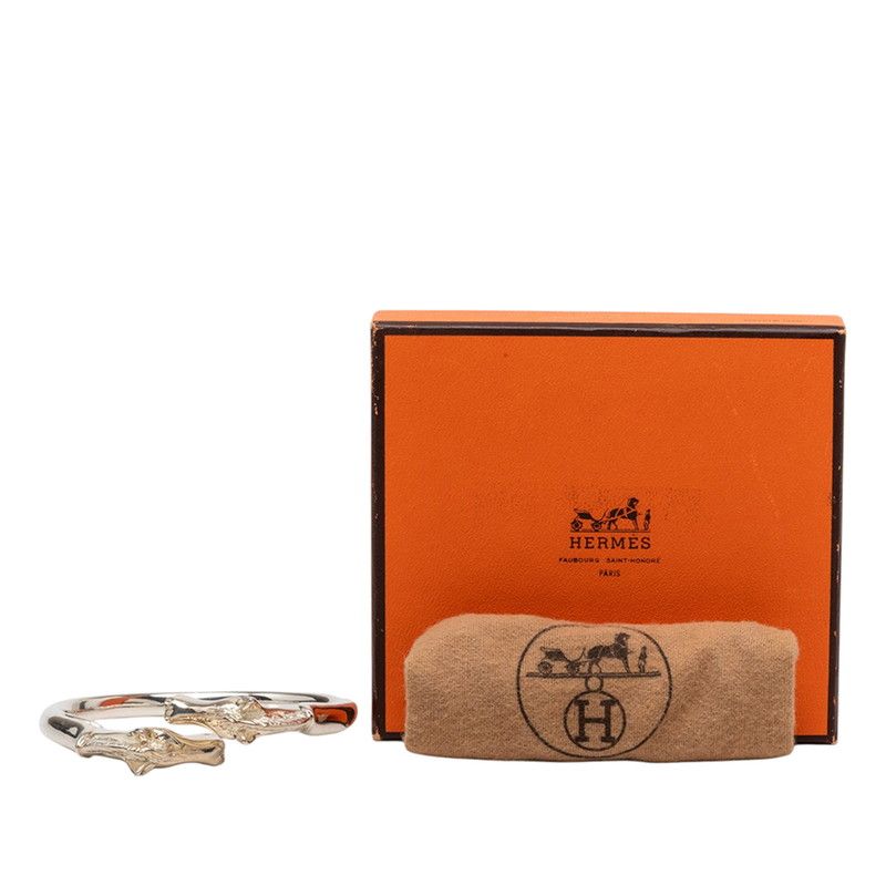 エルメス シュバルホース バングル シルバー メタル レディース HERMES【1-0271424】