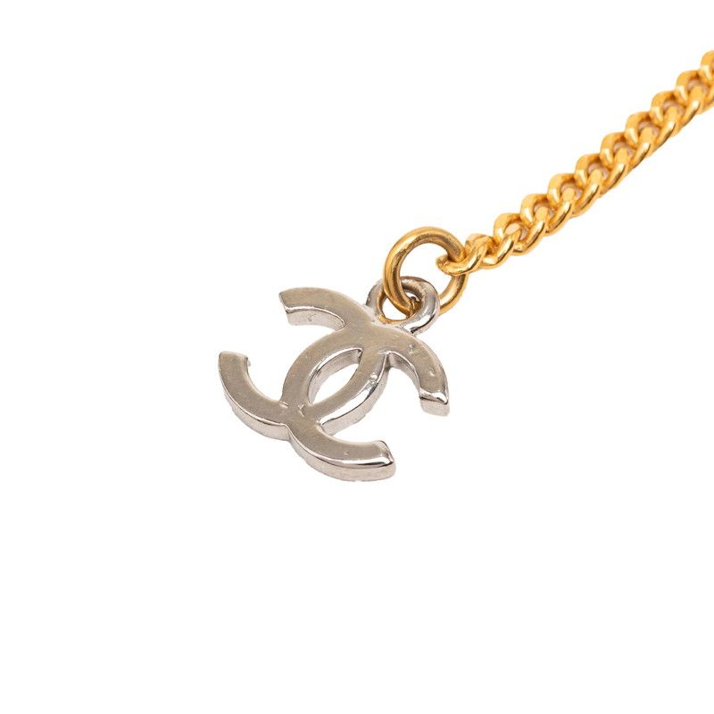 値下げはコメントに　CHANEL ゴールド チェーンベルト チャーム付き シャネル ココマーク チェーンベルト ゴールド シルバー メッキ メタル