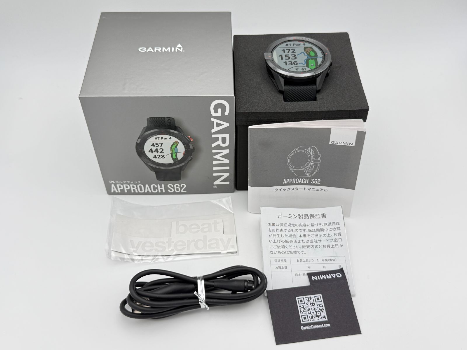 【新品未使用】GARMIN Approach S62 ブラック ガーミン アプローチ ゴルフウォッチ GPSナビ