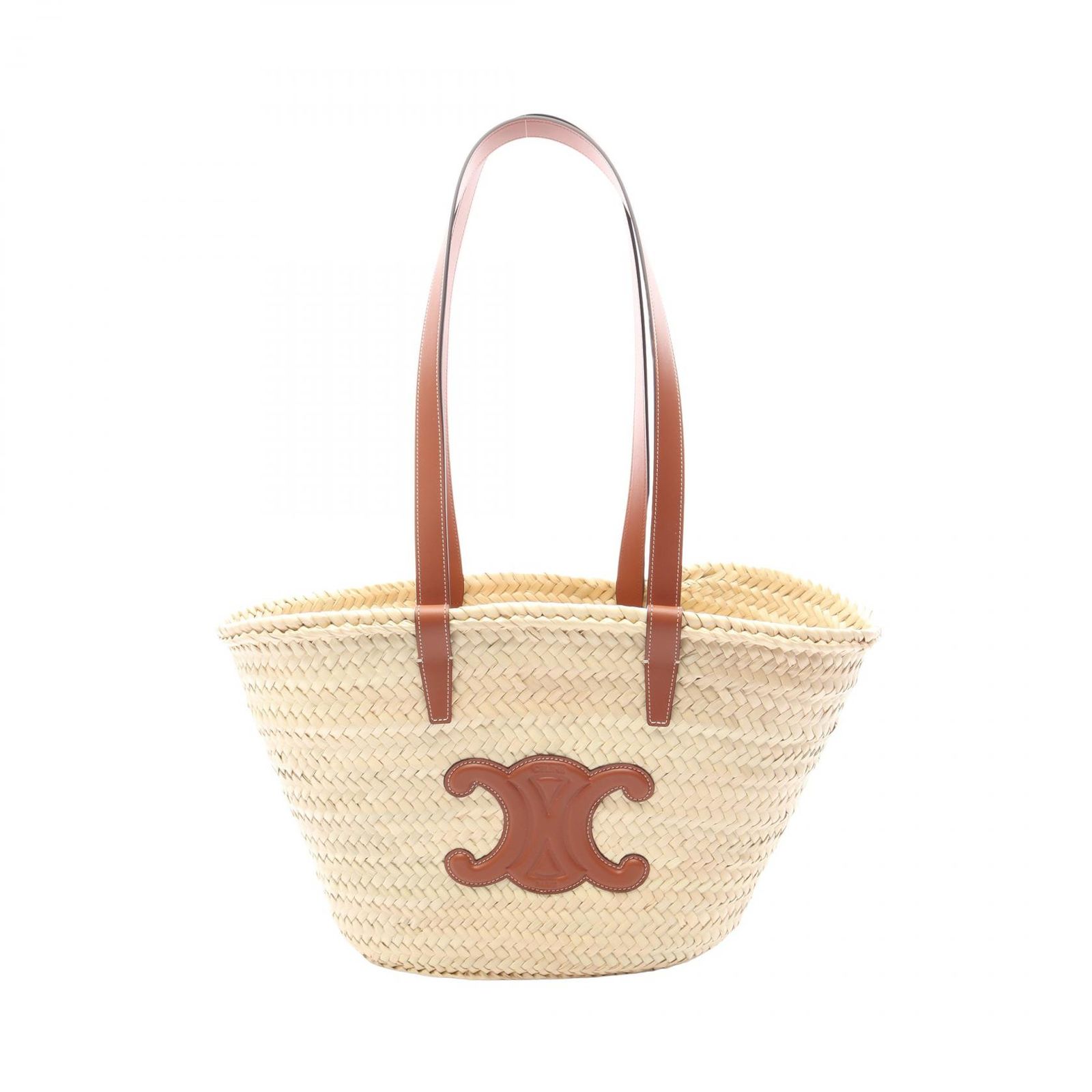 セリーヌ CELINE ショルダーバッグ ミディアムトリオンフバスケット 192622CGG04LU ベージュ レザー トートバッグ レディース 新品
