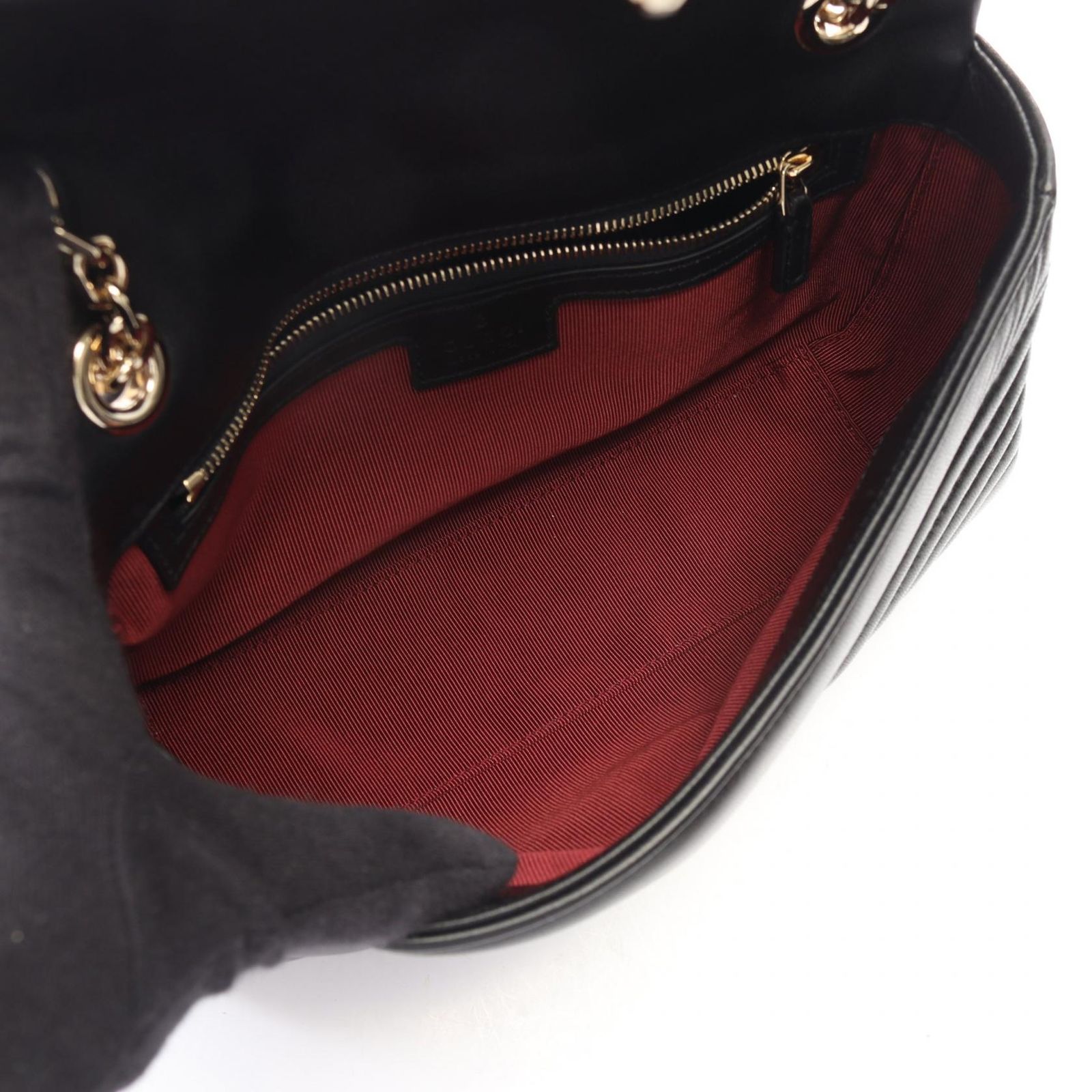 グッチ GUCCI ショルダーバッグ GGマーモント ミディアム 837267AAE381000 ブラック レザー ショルダーバッグ レディース 新品