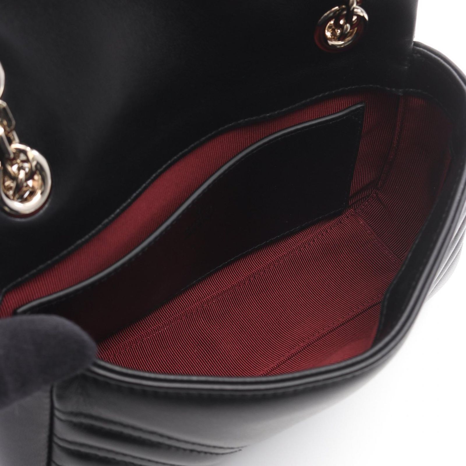 グッチ GUCCI ショルダーバッグ GGマーモント スモール 837280AAE381000 ブラック レザー ショルダーバッグ レディース 新品