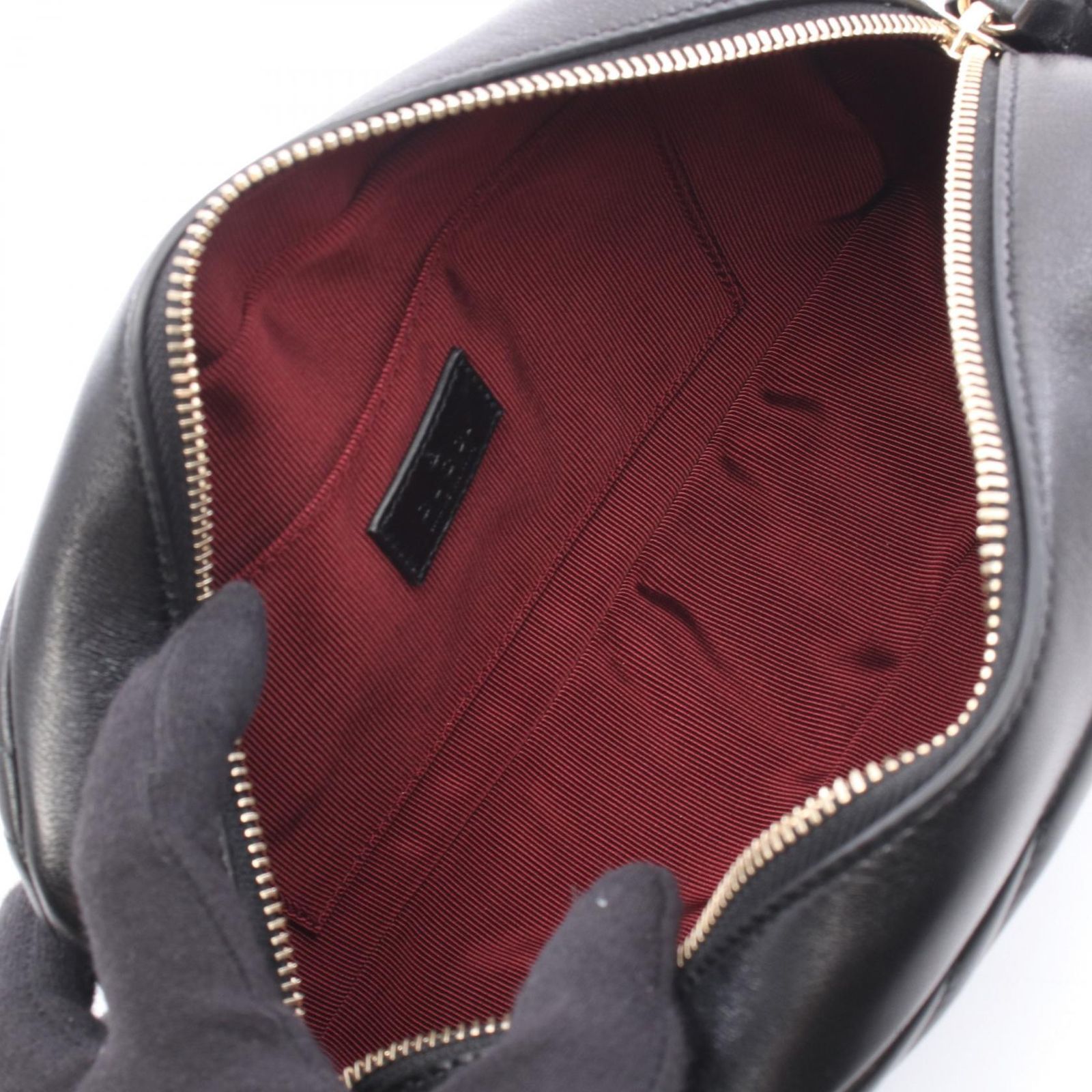 グッチ GUCCI ショルダーバッグ GGマーモント スモール カメラバッグ 855273AAFXD1000 ブラック レザー ショルダーバッグ レディース 新品