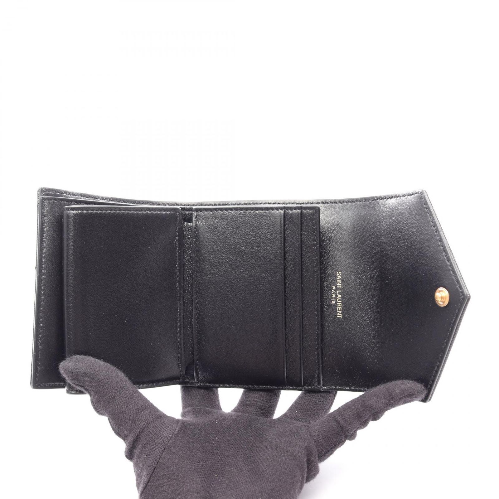 サンローランパリ SAINT LAURENT PARIS 三つ折り長財布 カサンドラ