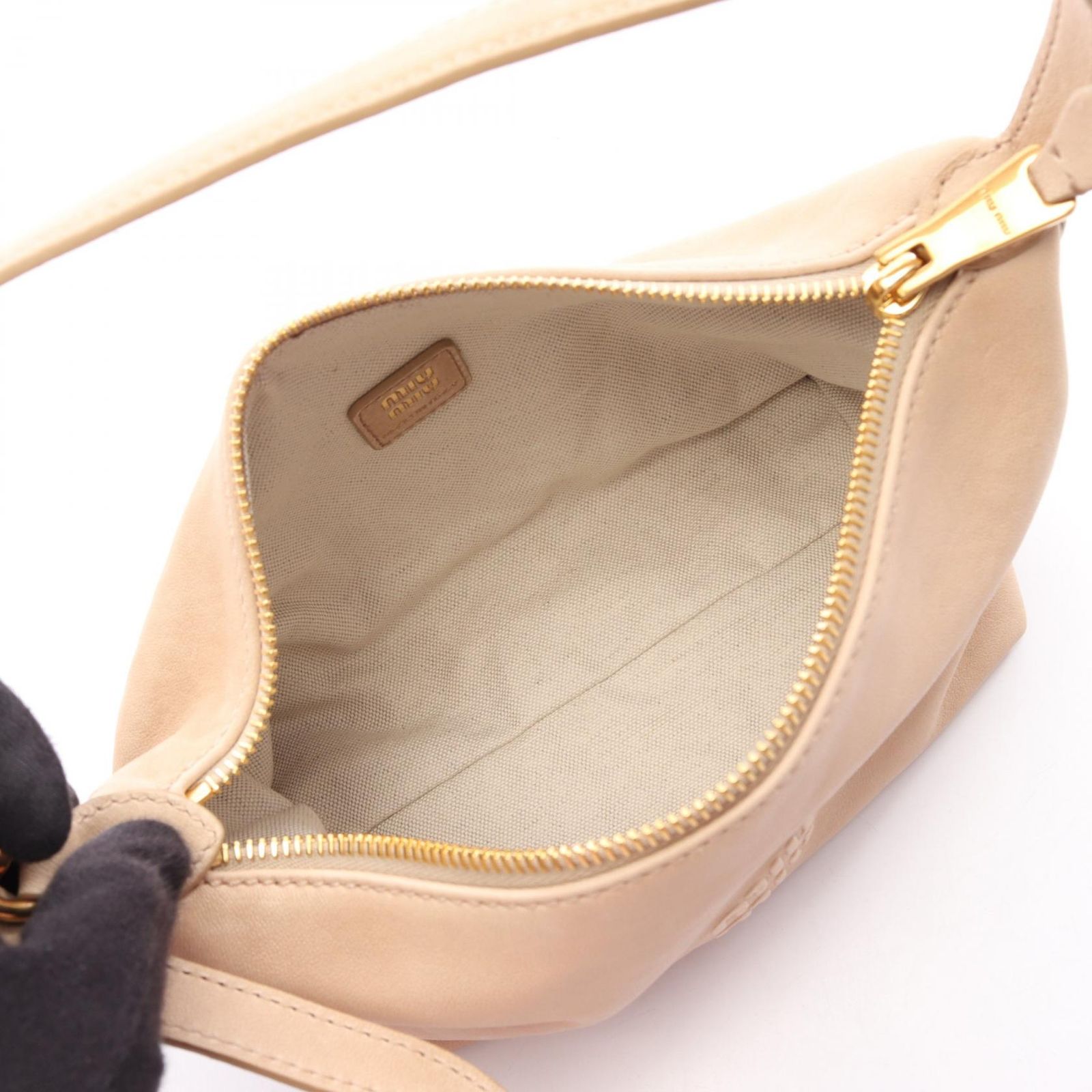 ミュウ ミュウ Miu Miu ハンドバッグ 5NE841AEFXF0065 ベージュ レザー
