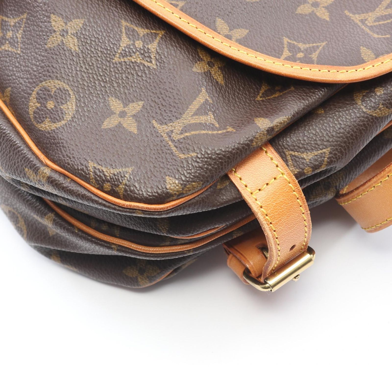 ルイ・ヴィトン LOUIS VUITTON ショルダーバッグ ソミュール30 M42256 PVCコーティングキャンバス レザー ソミュール30 レディース Used B