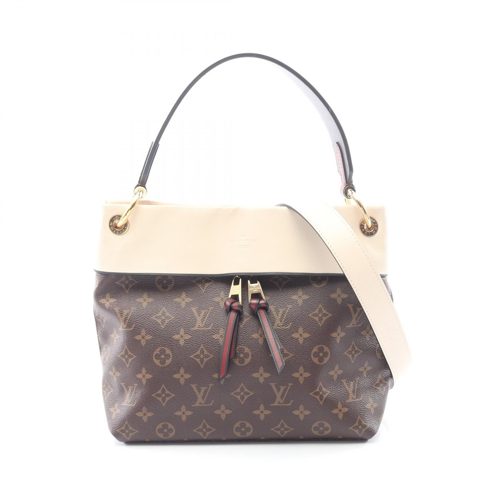 ルイ・ヴィトン LOUIS VUITTON ショルダーバッグ テュイルリーブザス 2WAY M43576 クレーム PVCコーティングキャンバス レザー テュイルリー・ブザス レディース Used A