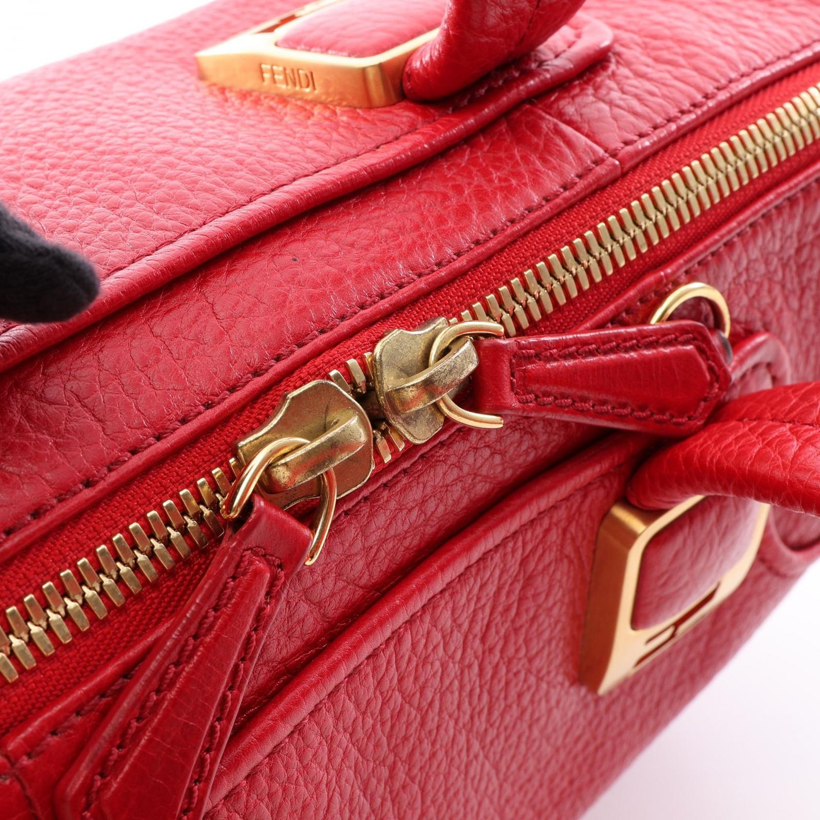 フェンディ FENDI ハンドバッグ カメレオン 2WAY 8BL110 レッド レザー 