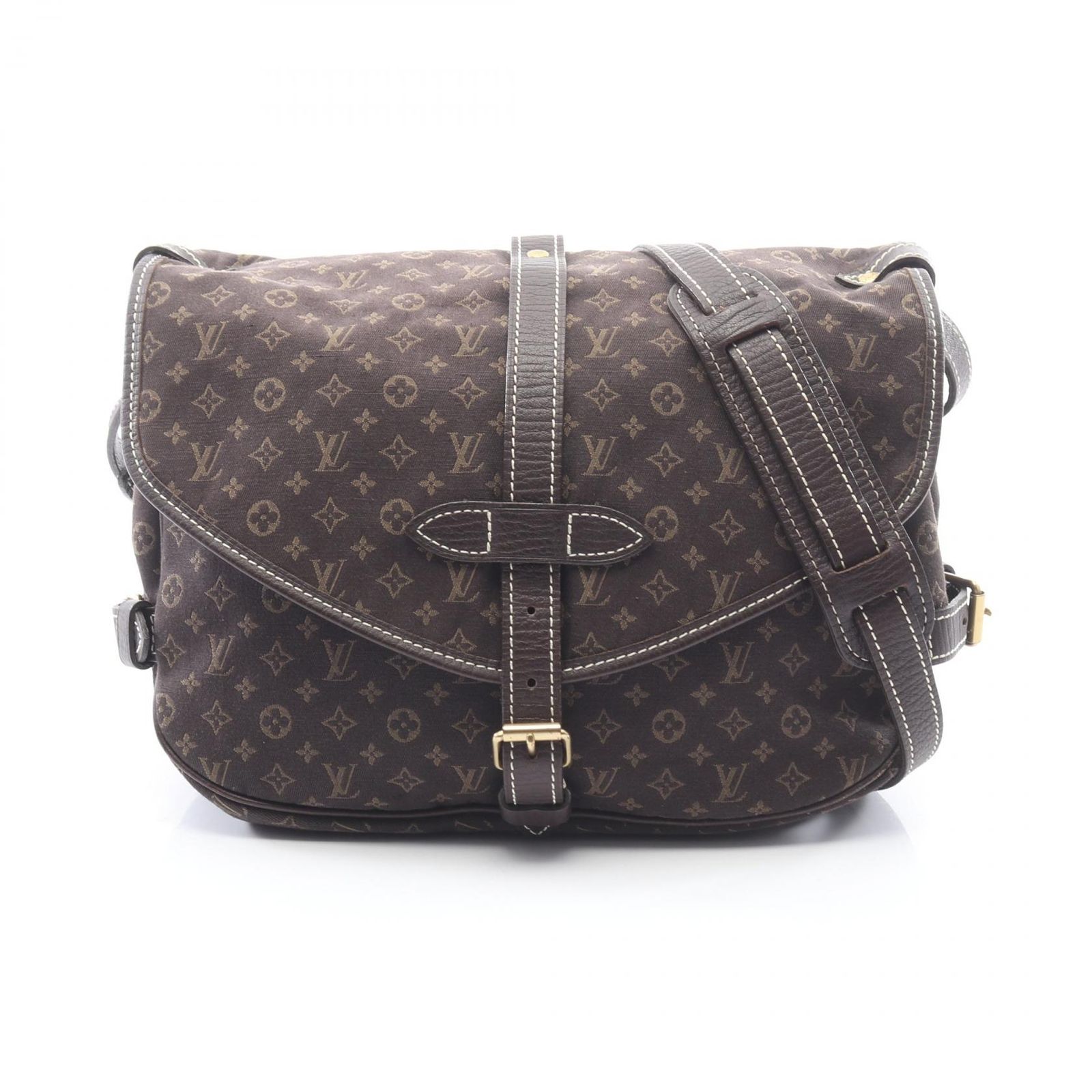 ルイ・ヴィトン LOUIS VUITTON ショルダーバッグ ソミュール M95227 エベヌ キャンバス レザー ソミュール30 レディース Used A